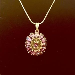 Beautiful Amethyst Necklace in 925 Silver